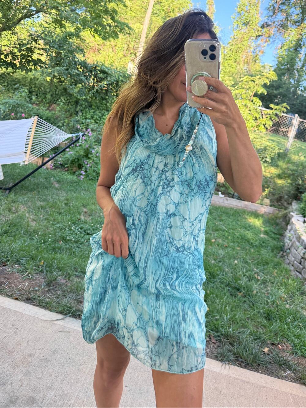 Via Signoria Italian Silk Hand-Dyed Scarf Dress